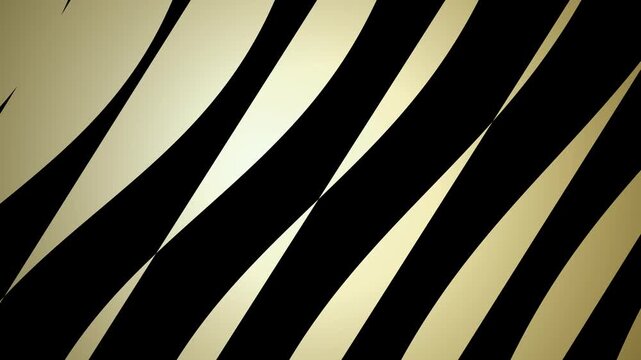 Golden and black abstract diagonal stripes background