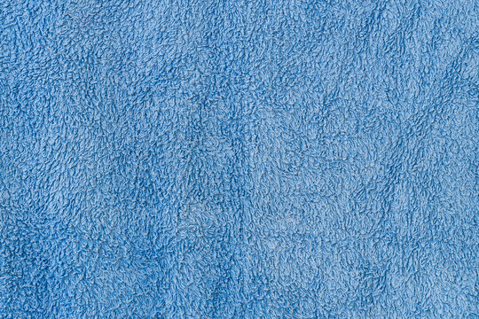 Clean blue textile material surface textured background