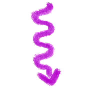 Purpple arrow handdrawn