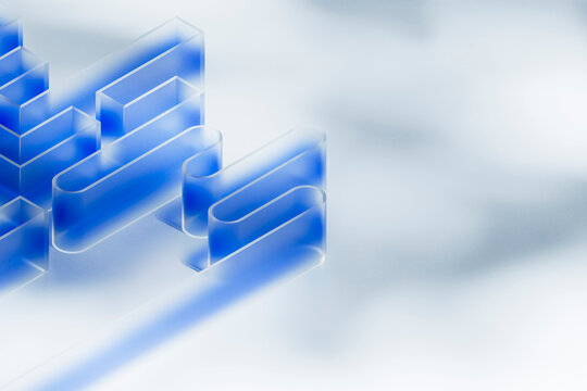 Abstract Blue Geometric Pattern