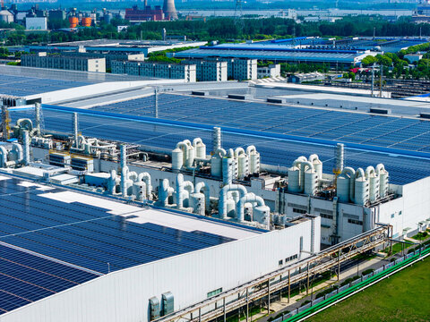 olar panels and industrial ventilation ducts 