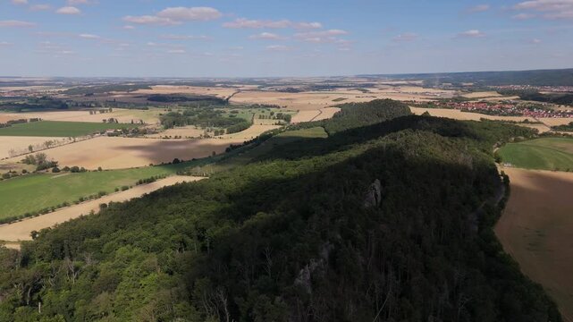 Teufelsmauer Ridge Moving Cloud Shadows Aerial Harz