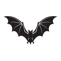 Fototapeta premium Silhouette of bat with large wings in flight