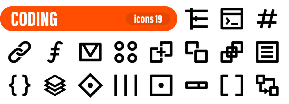 Coding and Development Icon Set