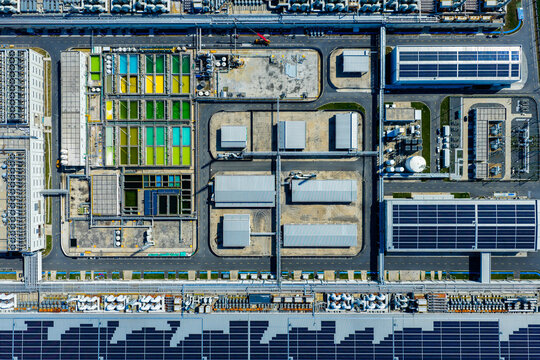 solar rooftops and wastewater treatment facility