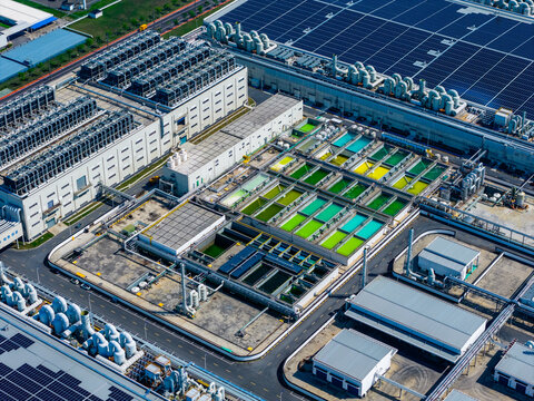 solar rooftops and wastewater treatment facility