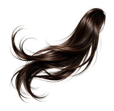 PNG Flowing brunette hair texture