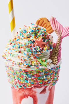 Strawberry mermaid milkshake