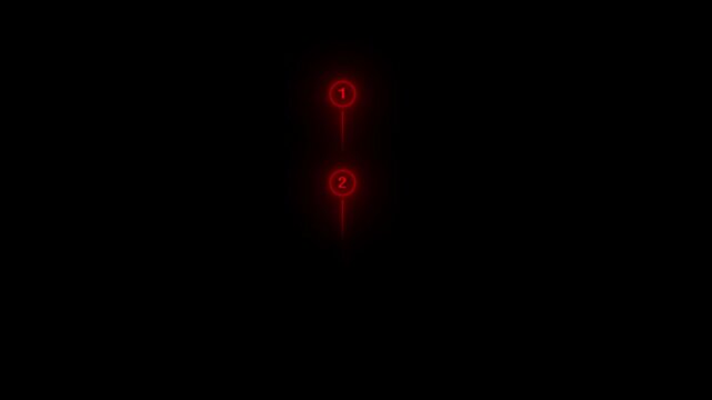 Process success with Step-by-step on transparent background. Abstract three step process diagram with numbers on dark background