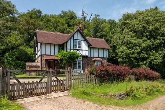 Torpoint England - June 24 2026: Lady Emma's Cottage Mount Edgcumbe Country Park Cornwall