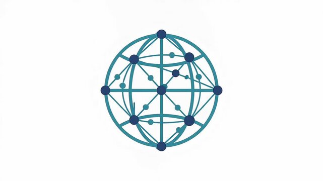 Artificial intelligence and digital brain neural network vector illustration.