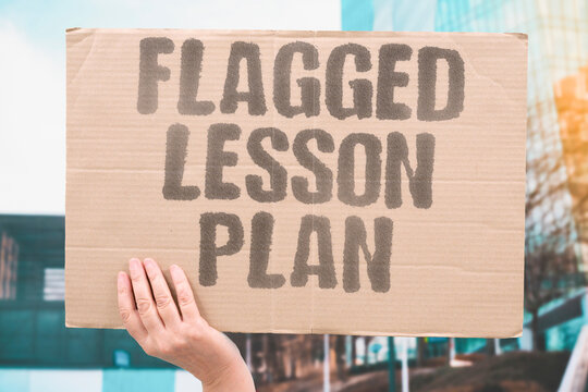 "Flagged Lesson Plan" Content review triggered overnight anonymously. LESSON. FLAGGED. REVIEW. CONTENT. OVERNIGHT.