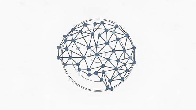 Artificial intelligence and digital brain neural network vector illustration.