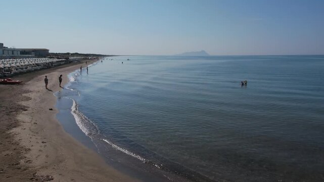 Lido di capoportiere in a winter morning, Italy	