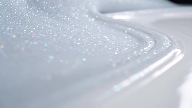 Nanocalcium Carbonate Particles Floating in Paint Enhancing Brilliance
