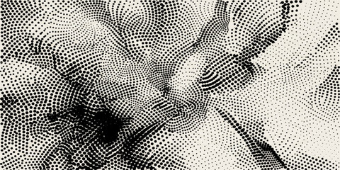 Abstract Black and White Seamless Pattern with Geometric Wave Lines and Floral Ornament Design for Modern Textile Wallpaper Background and Decorative Vector Illustration © YEASMIN