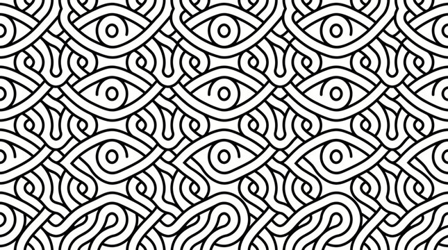 Black and white eye pattern design