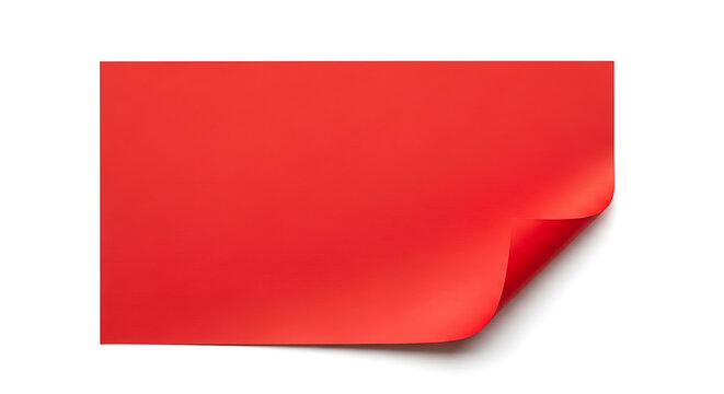 Red paper corner with soft shadow effect