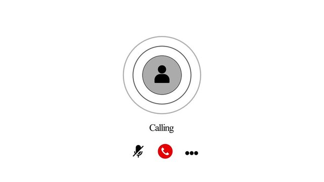 User interface of incoming video or audio call on white background. Incoming video call with concept of technical communication. Call screen, video, speaker, internet, video calling animation.