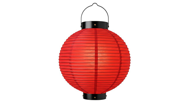 Red paper lantern hanging with chinese characters