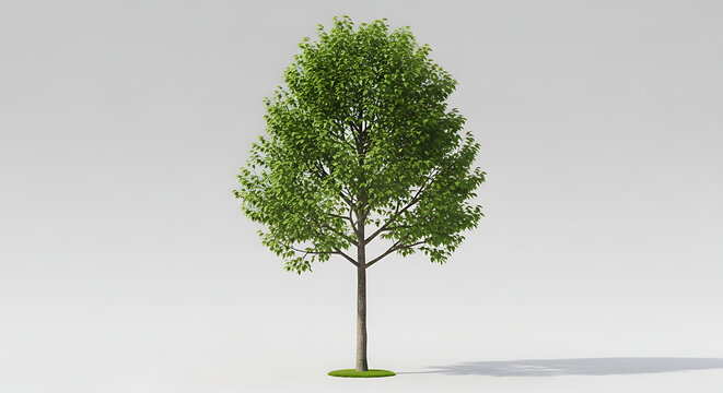 Green leafy tree with healthy foliage