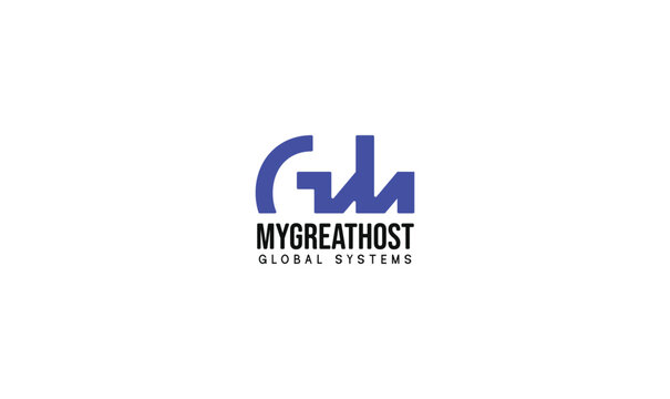 Geometric Hosting Tech Monogram Vector