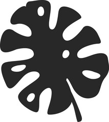 Monstera Leaf Silhouette Sticker © Pavlo Syvak