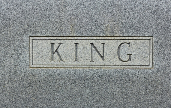 King on Headstone Imperialism Death Concept