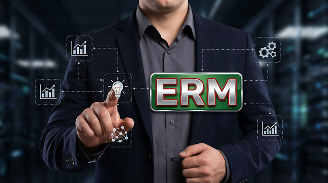 Enterprise Resource Management Technology Interface Business Automation Concept