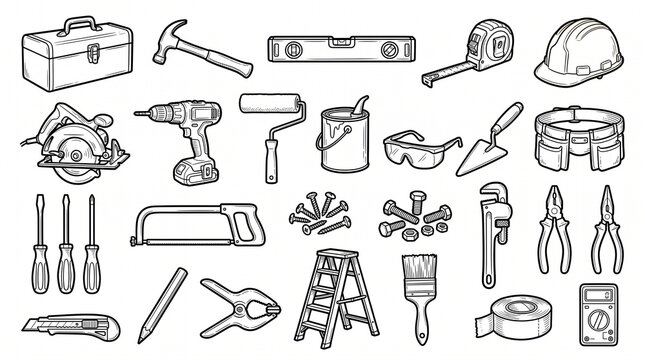 set of gardening tools