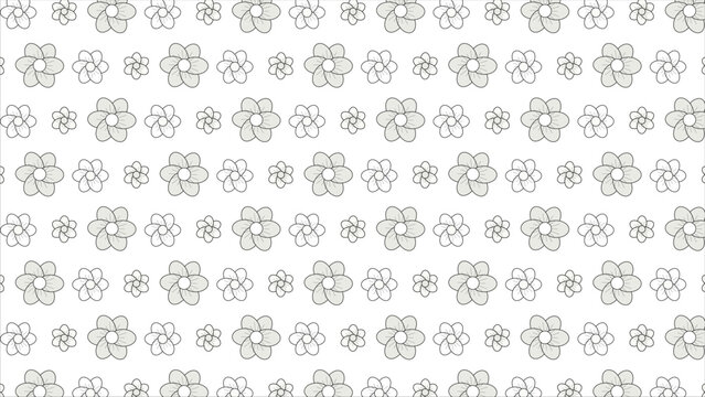 Seamless Monochromatic Floral Pattern Background Graphic Design