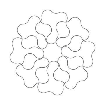ABSTRACT line art pattern mandala vector illustration 