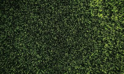 Obraz premium Green artificial grass texture field background for sports court landscape design project.