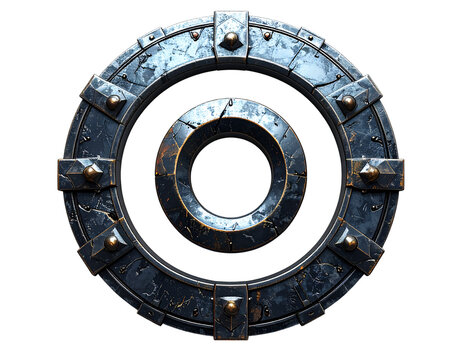 Clock with gears and gears in the shape of circle with black.