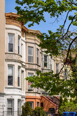 Historic Brownstone Row Houses in Brooklyn New York City © Martin