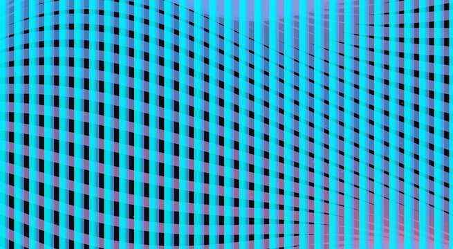 Abstract background with blue vertical lines and wavy grid pattern design style