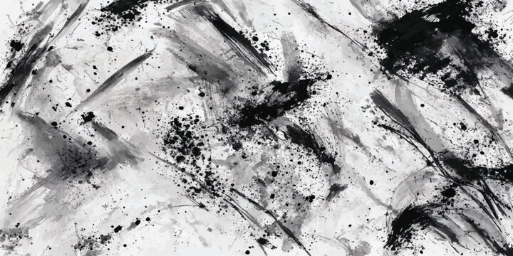 Abstract grunge background with artistic black ink splatters and brush strokes abstract splatter monochrome background artistic distressed splashed creative backdrop contrast composition