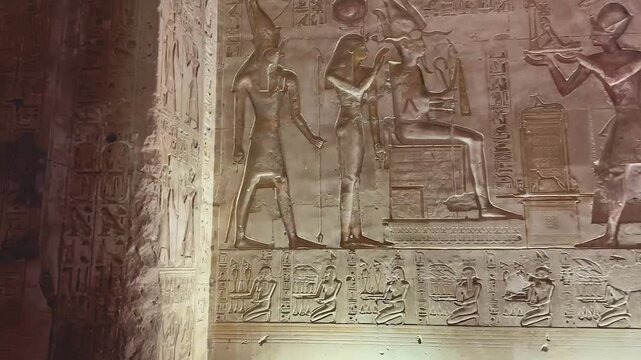 Timelapse at the Ancient Temple of Seti I in Abydos, Egypt