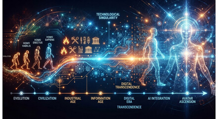Obraz premium Futuristic medical visualization of a human body with glowing holographic data streams, healthcare technology, clinical research, science, innovation, anatomy, information systems, digital diagnostic 
