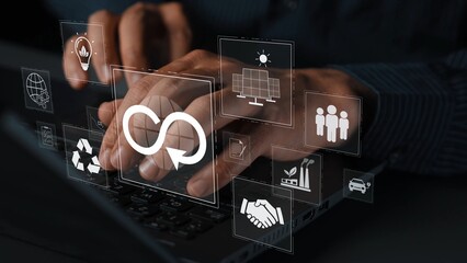 Circular economy supports sustainable development. Circular economy reduces waste, circular economy...