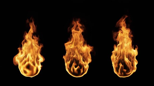 Fiery Orb Animation with Cinematic Motion and Dark Background for Explosive Effects