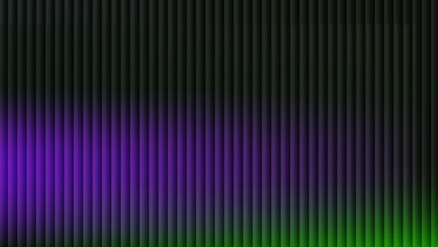 Abstract pixel art landscape with purple glowing light rays and dark vertical lines resembling a digital rain pattern