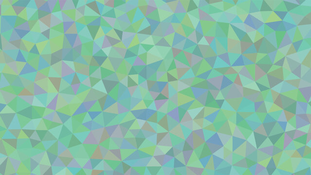 Geometric Mosaic Background, Low Poly Art, Green Blue Pattern, Abstract Vector Design
