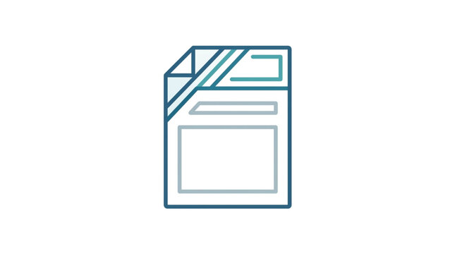 Minimalist Open File Folder Icon Design.