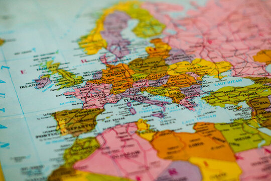 Betas map of European countries