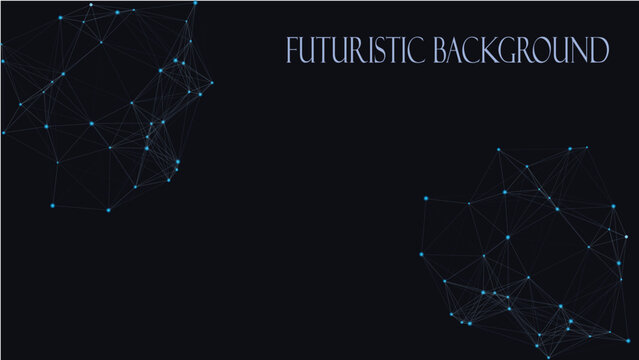 Futuristic Background With Glowing Dots
