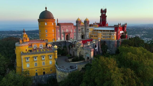 Pena Palace in the municipality of Sintra, Portugal. UNESCO World Heritage Site.