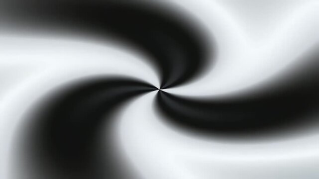 Hypnotic Black and White Swirl Background Loop