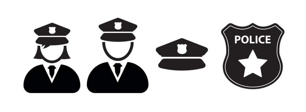 police icon on white background