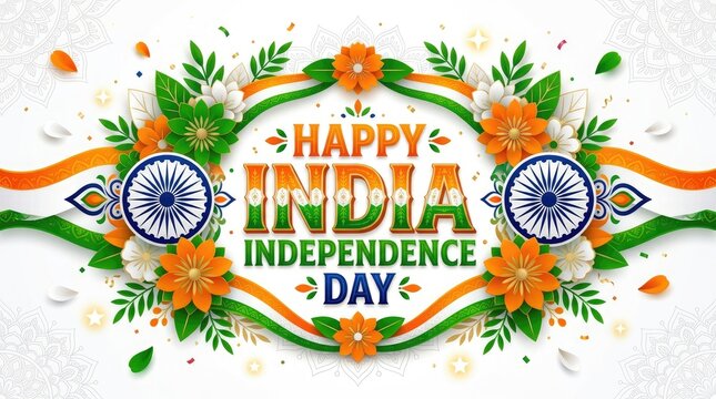Happy india independence day celebration background